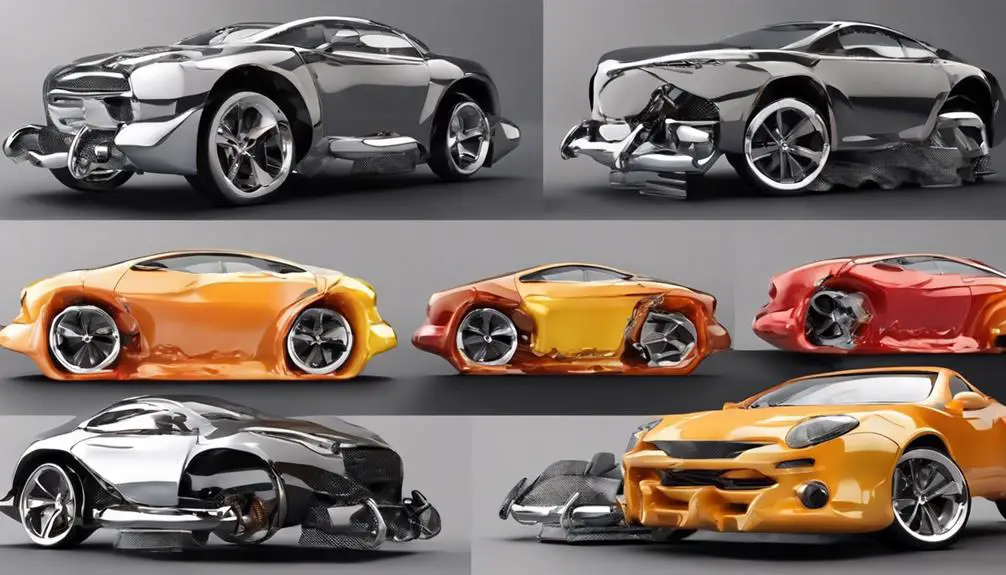 variety of car bumpers